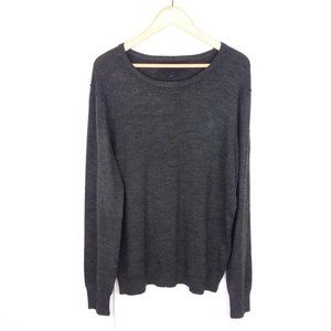 Ellus Tricot Acrylic Embroidered Logo Gray Sweater